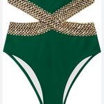 Green and Gold Bikini Bottom Size L Photo 3