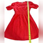 Billabong  Spellbound Mini Dress Cotton Gauzy V Neck Womens XS Red Orange Photo 7