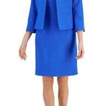 Le Suit Women's Collarless Jacket & Sheath Dress Suit, Regular & Petite Photo 0
