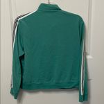 Adidas  Teal Quarter Zip Pullover Sleeve Stripes XL Photo 1