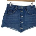 LF  Carmar Denim Y2K Pointed Hem Button Mini Skirt in Blue Size 29 Photo 4