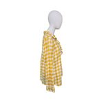 Banana Republic Harvest Gold Gingham Ruffle Shirt Classic Fit Flannel Women's L Photo 5