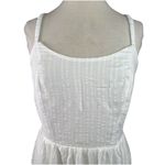 Lucky Brand  Sz M White Eyelet Tiered Summer Sun Dress Cotton Beach Boho Festival Photo 2