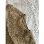 Sunny Leigh ‎ Flurry of Fun Faux Fur Vest in Brown Size S Photo 4