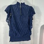 CeCe  Blue Lace Top Blouse Size Small NWT Photo 4