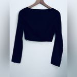 Meshki Black Long Sleeve Cropped Zahara Corset Shirt Blouse Top S Photo 3