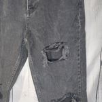 White Fox Boutique White Fox Distressed/Ripped Black Denim Jeans Size L With Raw Hem Photo 3