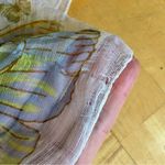 Butterfly Print Sheer, Lightweight Scarf, Ivory, Cream, Ecru, Colorful Blue Photo 8