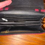 Treesje Burgundy/Deep Red Leather Clutch with Chain Strap Photo 5