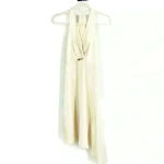 Halston Heritage Halston‎ Heritage Evening Collection Halter Satin Cream Dress Size 0 Photo 7