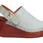 Derek Lam 10 Crosby 'Fiona' Sandal 7.5 Wooden Calf Hair Platform Bohemia… Photo 0