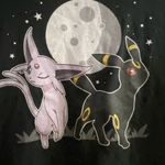 Pokémon Pokemon Womens Black Crop Top Tee T Shirt M Medium Espeon Umbreon Celestial Moon Photo 1