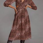 Anthropologie Floral Cut-Out Midi Dress Ranna Gill Photo 0