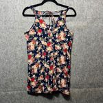 Angie  Floral Print Tank Top Sleeveless Casual Summer‎ Top Blue Red Size S Photo 4