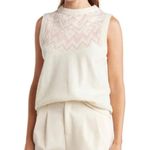 NWT ATM Anthony Thomas Melillo Fair Isle Sleeveless
Wool Sweater Vest size S Pink Photo 2