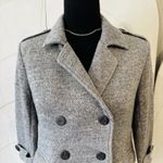 CAbi  Gray Shrunken Pea Coat Double Breasted Anchor Button Jacket Size Small Photo 2