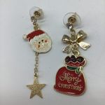 New Christmas SantaClaus gift bag fashion earrings Red Photo 5