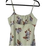 Thirty Thirty Y2K Babydoll Floral Satin‎ Maxi Slip Dress Size Large Feminine Green Photo 3