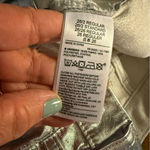 Gap New  High Rise Vegan Leather Cheeky Straight Pants Silver Metallic Women 2 26 Photo 6