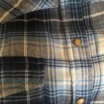 Jachs  Girlfriend Blue Plaid Button Down Shirt Photo 6