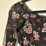 Patrons of Peace  black floral crop top size M Photo 2
