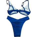 Cupshe NWT x Kittenish Royal Blue / Gold Shell Detail 2 Piece Bikini Small / XS Photo 2