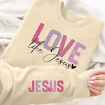 Cream Love Like Jesus Sweatshirt Size L Photo 0
