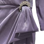 Alex Evenings NWT Lavender Satin Sheath Mini Dress Photo 3