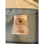 Shade & Shore Shade Shore Light Blue Gauze Button Down Shirt Women's Size L Photo 1