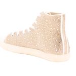 Band of Gypsies BAND OF THE FREE Bonnie Lace Up Rhinestone High Top Sneakers Natural White 8 NIB Photo 10