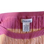 Aeropostale Vintage ‎ Striped Cable Knit Sweater Pink Beige Size Large Photo 4