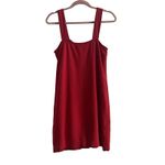 Urban Outfitters Festive Red Front Button Dress Cotton Linen Cooperative Size Small Photo 2