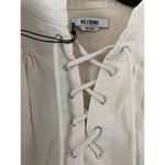 RE/DONE $395 NWT  PIRATE LACE-UP IVORY TOP SZ SMALL Photo 5