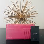 Matt & Nat‎ Loom Vegan Leather Wallet, Clutch. Zip Top, Purple/Pink, Mauve NWT Purple Photo 6