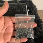 Bebe  Black Clutch with Rhinestone Logo Photo 4