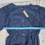 J.Crew Pintuck shirt-dress in cotton voile Navy CK804 XS NWT Short Sleeve Tiered Photo 7