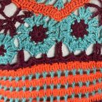 Vintage Y2K Crochet Top Moda International Victoria Secret Western Festival XS Blue Photo 6