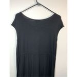 Spense Women's Tie Waist Cap Sleeve Embroidered Knee Length Dress Black Large Photo 3