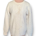Vintage Northwear Nordstrom Wool Cable Knit Fisherman Sweater Cream Large Unisex Photo 0