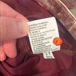 American Eagle New pink rose gold velvet flared sleeve lace up boho chic top SM Photo 8