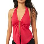 Free People NWT  Calista Halter Neck Top Pink Photo 0