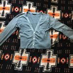 Sparkly cropped cardigan, glitter cardigan, silver cardigan Size XS Photo 0