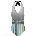 Lemlem belted deep V-neck halter one piece swimsuit Photo 1