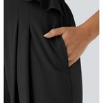 Halara NWT Breezeful Halter Ruffle Buckle Pocket Wide Leg Quick Dry Jumpsuit size S Photo 5