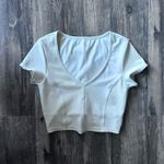 Offline by Short Sleeve V Neck Cropped Ribbed Spandex Tee SZ S Aerie Shirt Photo 13
