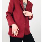 Vintage Single Breasted Pure Wool Blazer | Size M Red Size M Photo 4