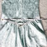 Christian Dior Vintage Lingerie Satin Lace Chemise Blue Jacquard Floral Photo 4