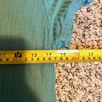 American Eagle  Sage‎ Green Ribbed Henley Short Sleeve T-Shirt Medium Photo 2