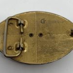 Western Belt Buckle Black & Brown Agate Vintage Cowboy 60's Silver and goldtone Photo 2