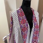 Catherines ‎ Multicolor Purple Pink White Floral Cardigan Kimono Open Front 2X Photo 1